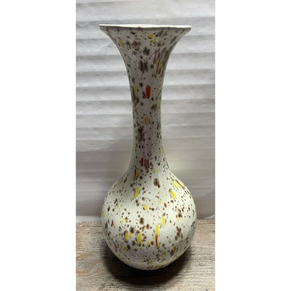 Mid Century Modern Ceramic Vase with Drip Glaze Retro psychedelic 1970s Piece - Picture 2 of 12